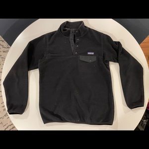 PATAGONIA Men's Synchilla Snap-T Fleece Pullover Black LARGE